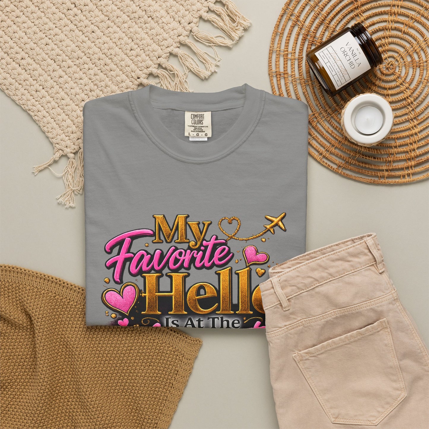 My Favorite Hello Is At The Airport T-Shirt for Her| Long Distance Relationship Collection