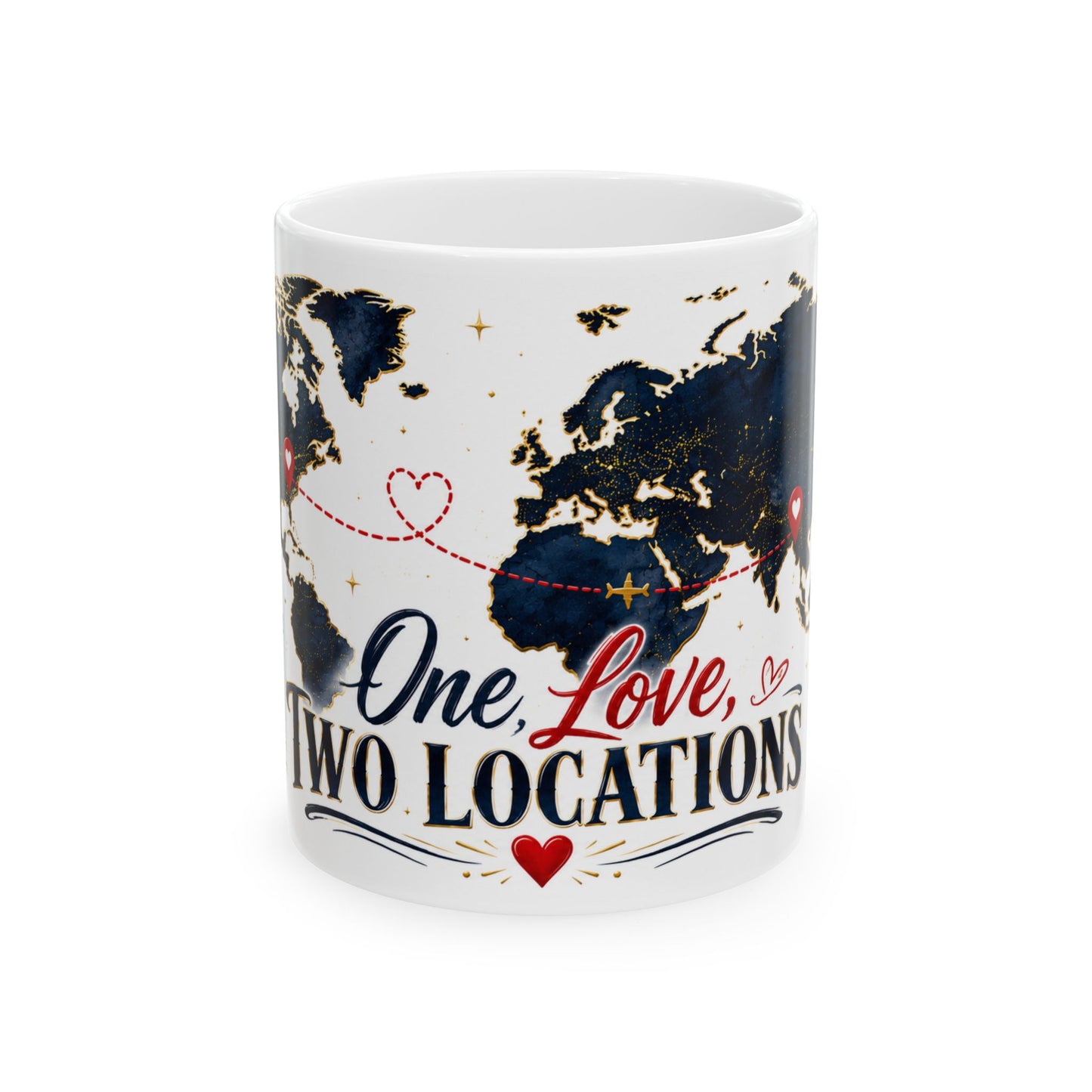 One Love Two Locations Mug | Long Distance Relationship Collection