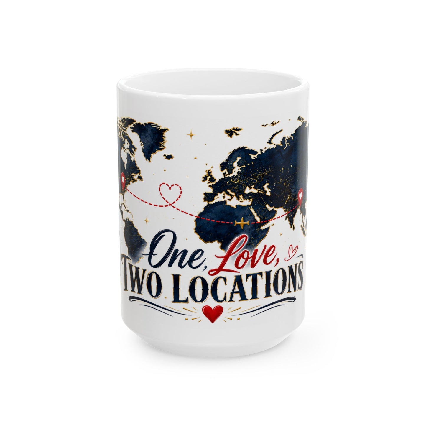 One Love Two Locations Mug | Long Distance Relationship Collection