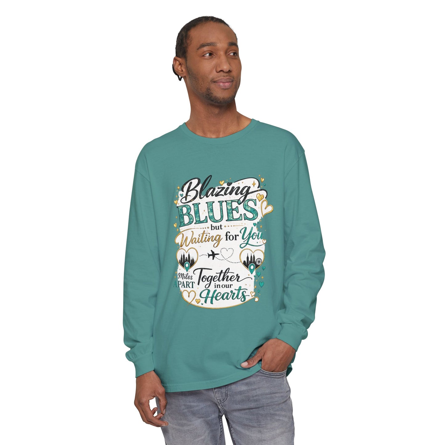 Blazing Blues but Waiting for You Long Sleeve Tee | Together in Our Hearts