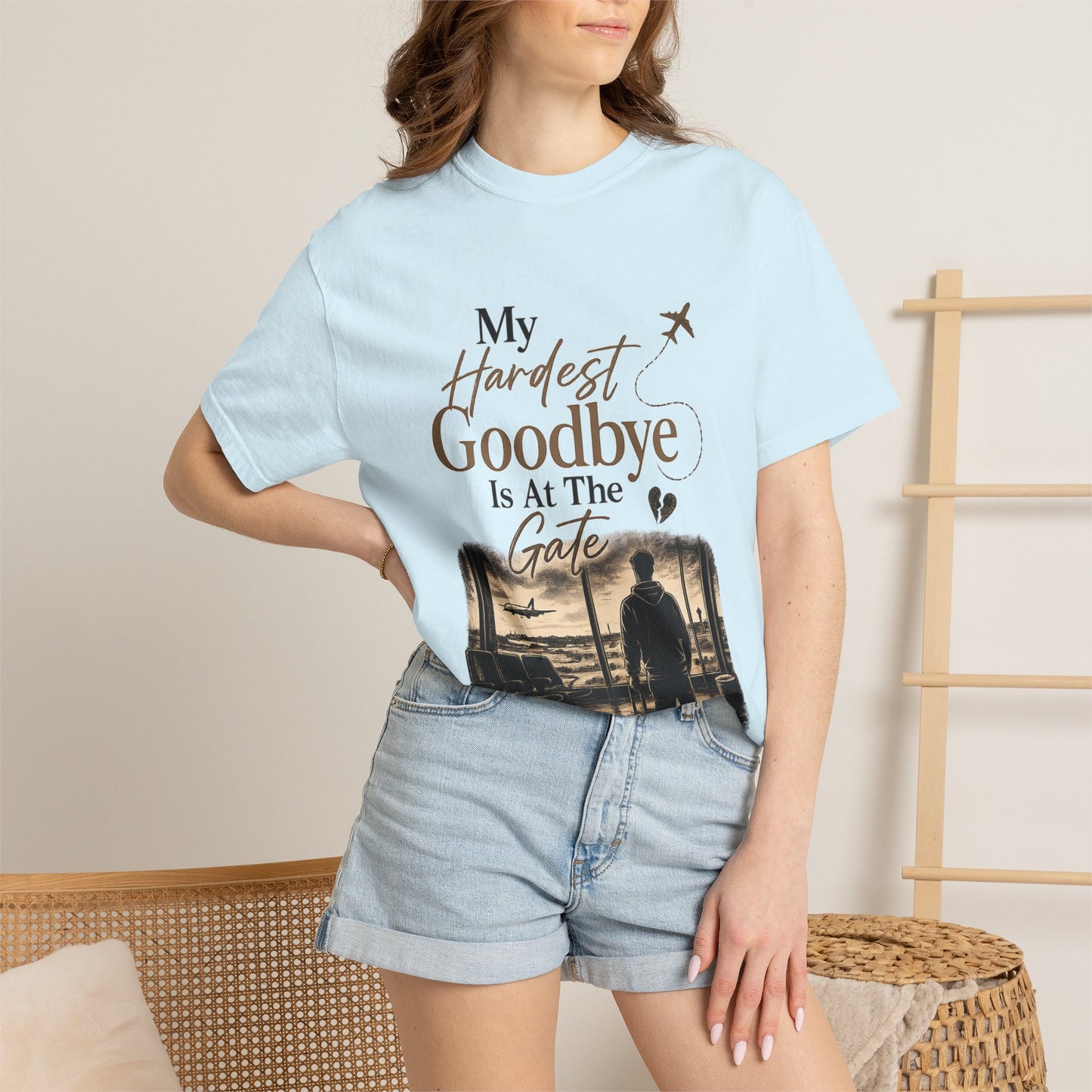 My Hardest Goodbye Is At The Gate T-shirt for Him | Airport Farewell | Long Distance Relationship Collection