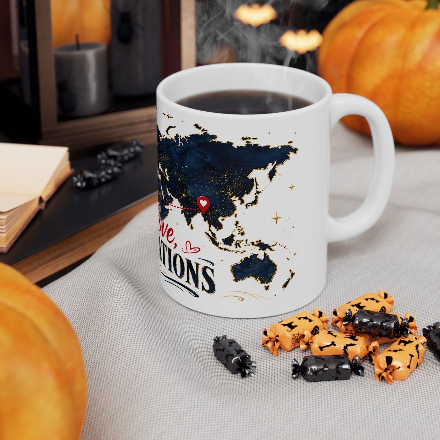 One Love Two Locations Mug | Long Distance Relationship Collection