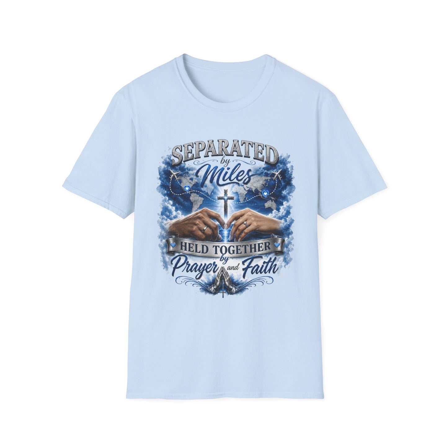 Separated by Miles T-Shirt for Him | Long Distance Relationship Collection