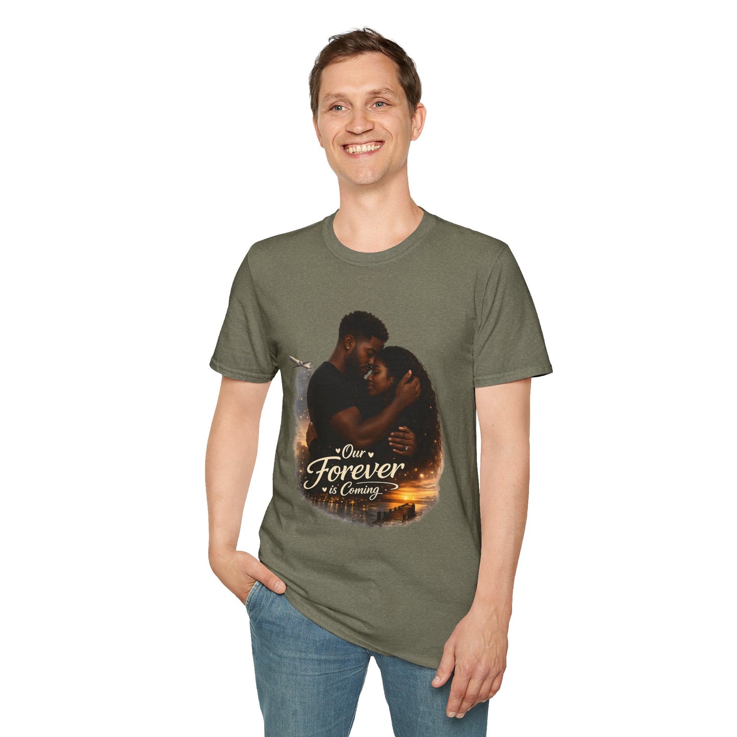 Our Forever Is Coming T-Shirt | Romantic Couple Silhouette, Sunset Love | LDR Collection