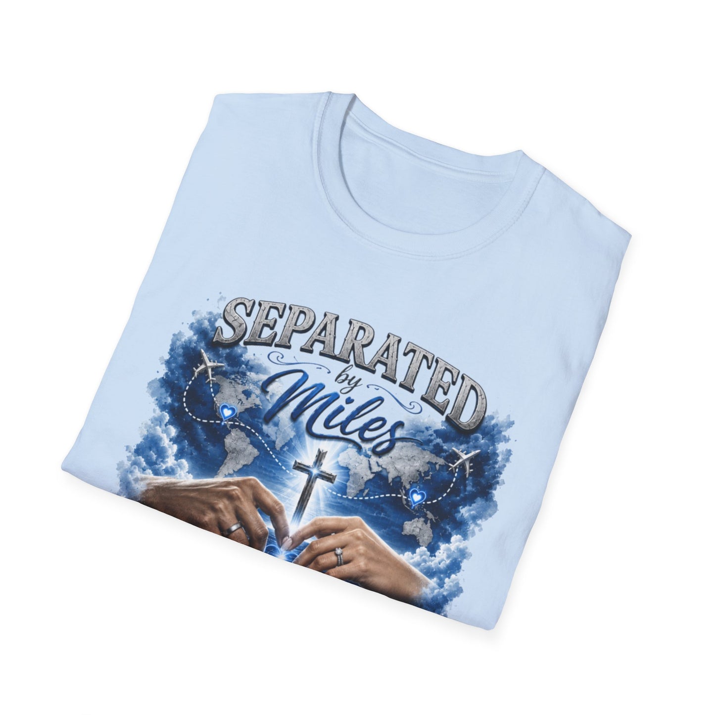 Separated by Miles T-Shirt for Him | Long Distance Relationship Collection