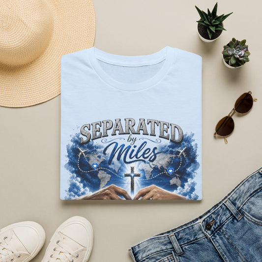 Separated by Miles T-Shirt for Him | Long Distance Relationship Collection