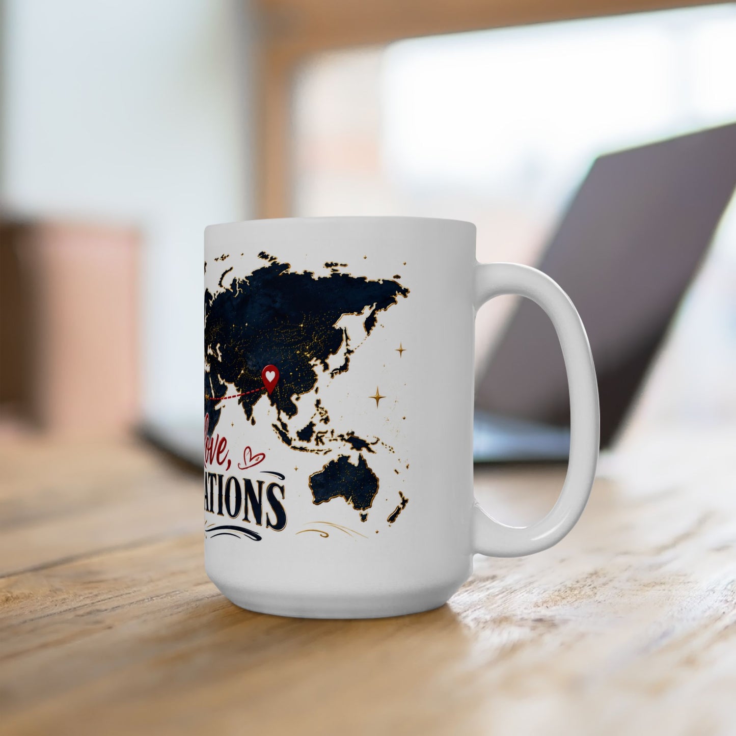 One Love Two Locations Mug | Long Distance Relationship Collection