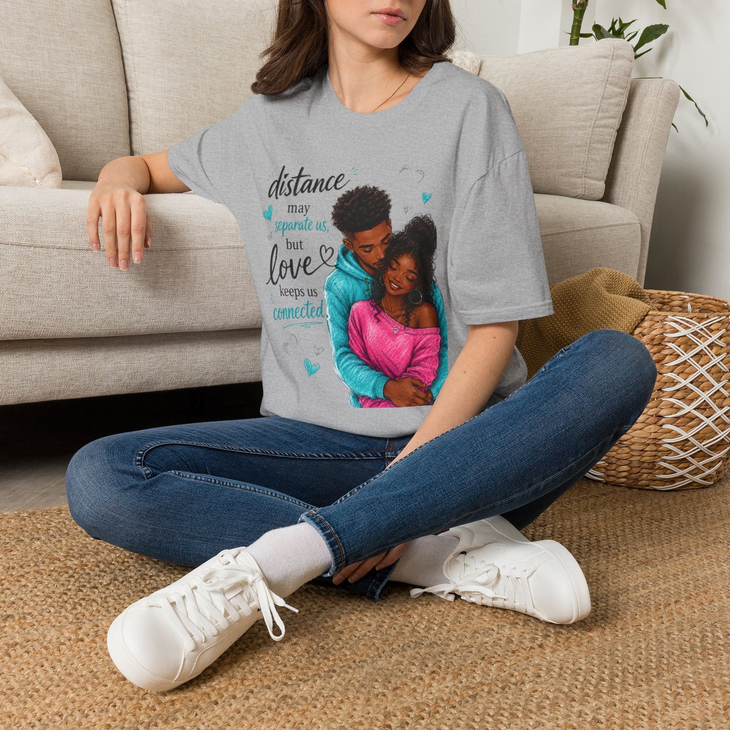 Distance May Separate Us But Love Keeps Us Connected T-Shirt | LDR Collection