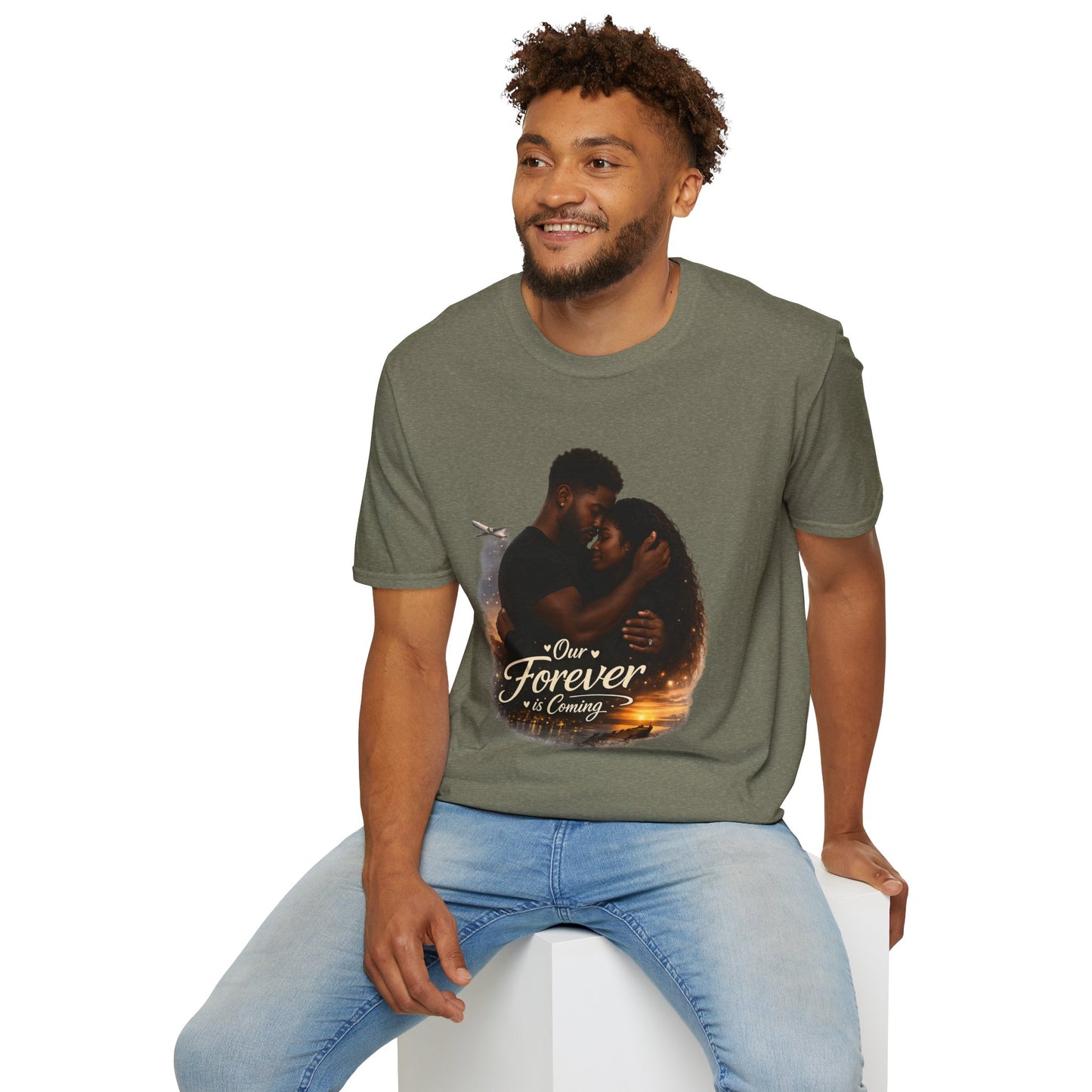Our Forever Is Coming T-Shirt | Romantic Couple Silhouette, Sunset Love | LDR Collection