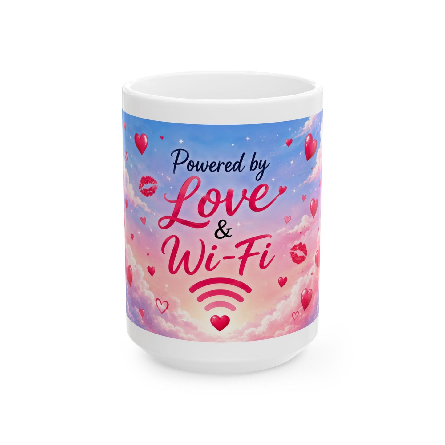 Powered by Love & WiFi Mug | Ceramic Coffee Cup | LDR Collection