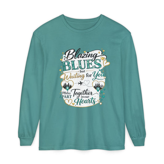 Blazing Blues but Waiting for You Long Sleeve Tee | Together in Our Hearts
