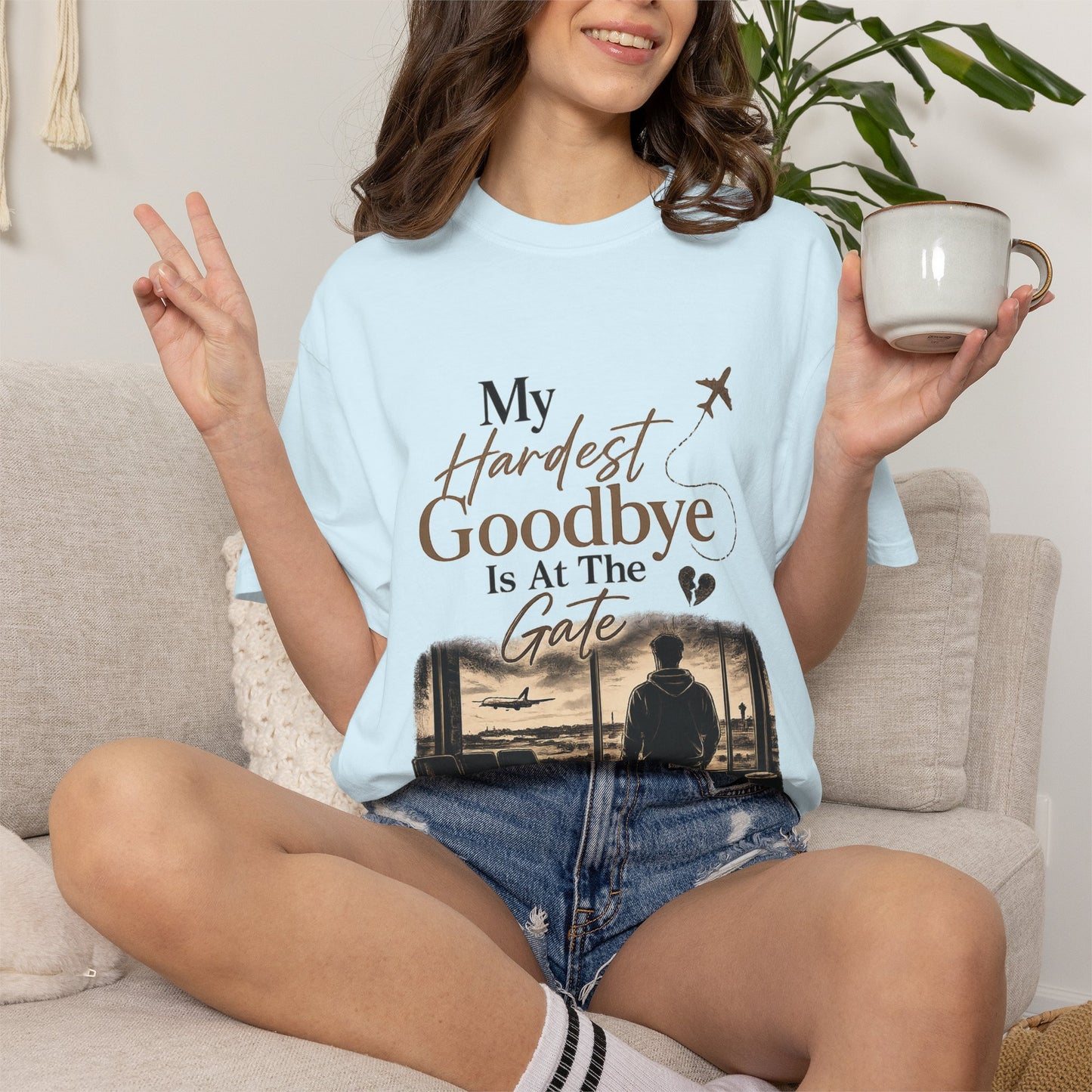 My Hardest Goodbye Is At The Gate T-shirt for Him | Airport Farewell | Long Distance Relationship Collection
